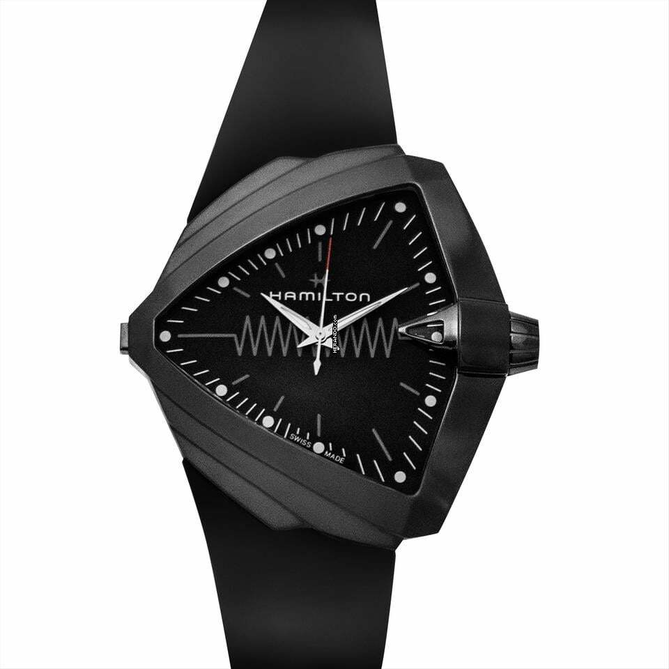Hamilton Ventura H24604330 - Ventura Quartz Black Dial Stainless Steel Men's Watch </h1>