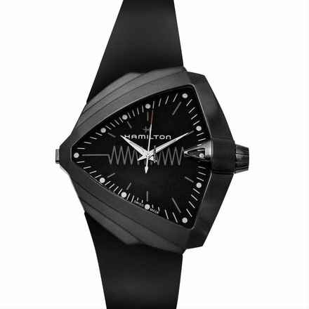  Hamilton Ventura H24604330 - Ventura Quartz Black Dial Stainless Steel Men's Watch </h1> 