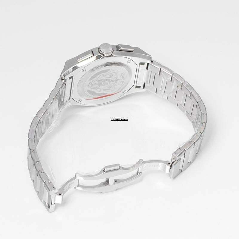 Thumbnail von Gucci Pantheon YA115235 - Pantheon Quartz Black Dial Stainless Steel Men's Watch </h1>