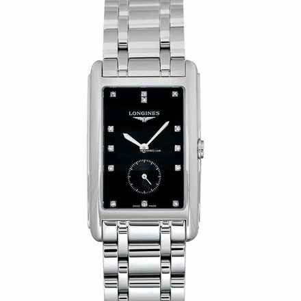  Longines DolceVita L57554576 - DolceVita Quartz Black Dial Stainless Steel Men's Watch </h1> 