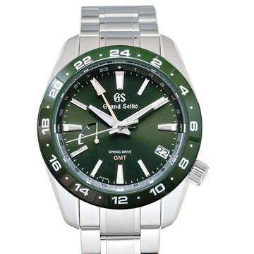  Seiko GS SBGE257 - 9R Spring Drive GMT Stainless Steel </h1> 