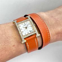 Thumbnail von Hermès Heure H 25mm Two Tone 0.91TCW DIAMONDS Hermes Double Tour Band  Watch </h1>