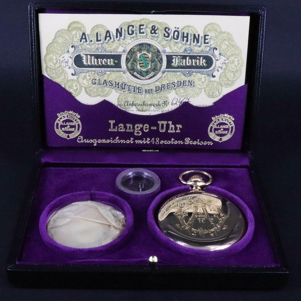 Thumbnail von A. Lange & Söhne Glashütte 1A Taschenuhr 18KT. Inkl. Stammbuchauszug SAMMLERZUSTAND