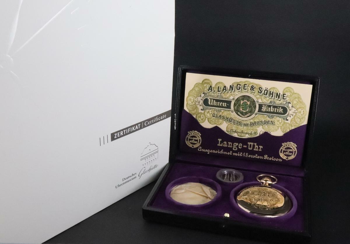 Thumbnail von A. Lange & Söhne Glashütte 1A Taschenuhr 18KT. Inkl. Stammbuchauszug SAMMLERZUSTAND