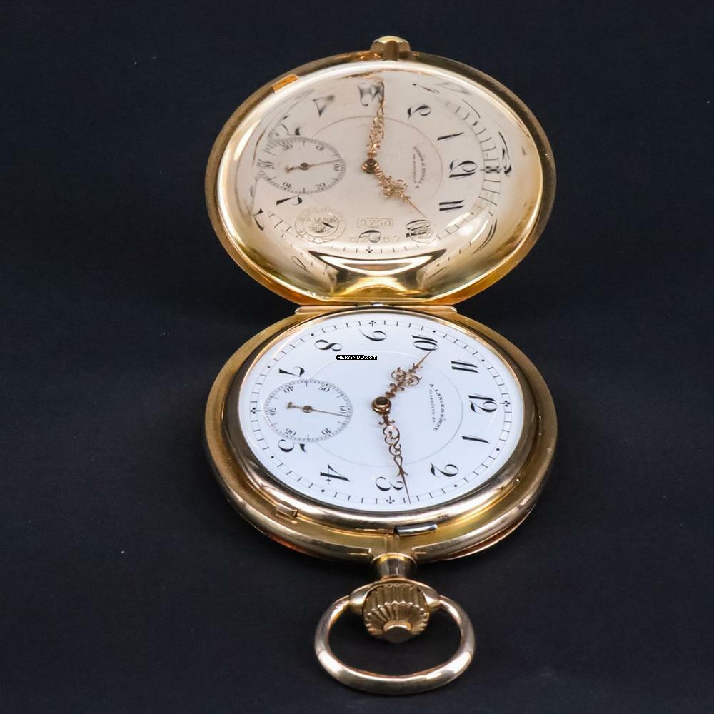 Thumbnail von A. Lange & Söhne Glashütte 1A Taschenuhr 18KT. Inkl. Stammbuchauszug SAMMLERZUSTAND
