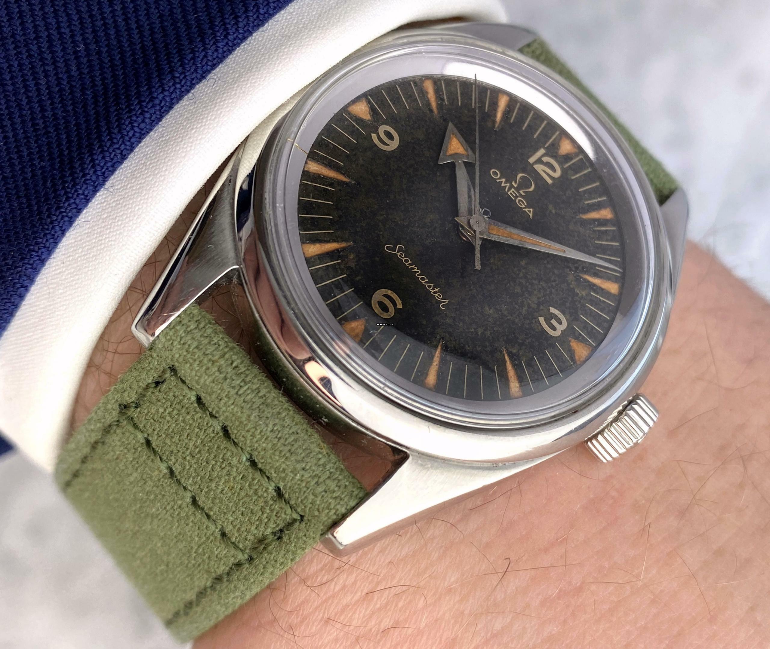 Thumbnail von Omega Seamaster Railmaster Broad Arrow Seamaster Railmaster 2914 Vintage PAF Pakistani Air Force Chocolate Dial EXTRACT Investment Grade 2914