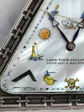 Thumbnail von Freemason Pocket Watch 1925 Solid Silver - MoP Dial - Solvill - Mother of Pearl Freimaurer