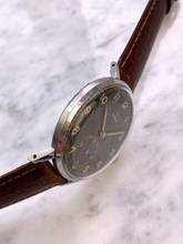 Thumbnail von Omega Rare 38mm Oversize Jumbo Black Gilt Dial Unrestored 2316 Vintage Extract 2316 </h1>