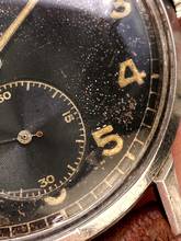 Thumbnail von Omega Rare 38mm Oversize Jumbo Black Gilt Dial Unrestored 2316 Vintage Extract 2316 </h1>