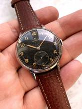 Thumbnail von Omega Rare 38mm Oversize Jumbo Black Gilt Dial Unrestored 2316 Vintage Extract 2316 </h1>