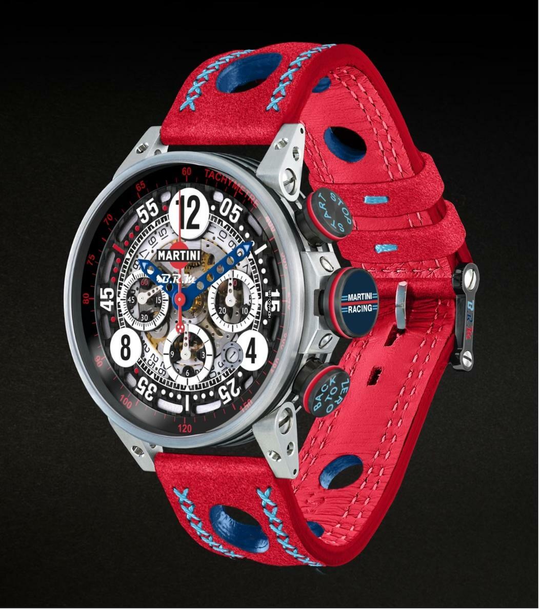 B.R.M Martini Racing V12 Skeleton Red Chronograph 10 pieces limited