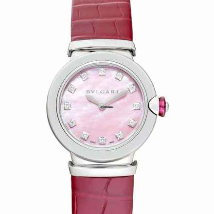  Bulgari Lucea 102608 - LVCEA Quartz Pink Dial Stainless Steel Ladies Watch </h1> 