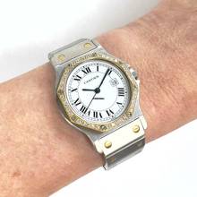 Thumbnail von Cartier Santos OCTAGON Automatic 31mm 2 Tone ~0.50TCW DIAMOND Watch  </h1>