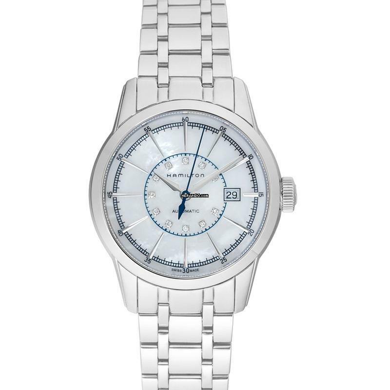 Hamilton Railroad H40405191 - Railroad White Mother of Pearl Dial Stainless Steel Ladies Watch </h1>