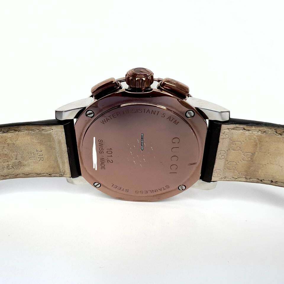 Thumbnail von Gucci G Chronograph Quartz 44mm Steel 2.22TCW DIAMOND Watch </h1>