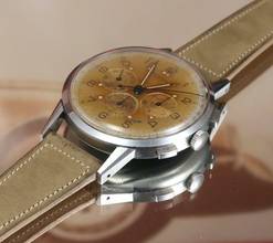 Thumbnail von Universal Genève Compax Oversize 46mm Compax Chronograph with amazing patina mint rare vintage Pilot