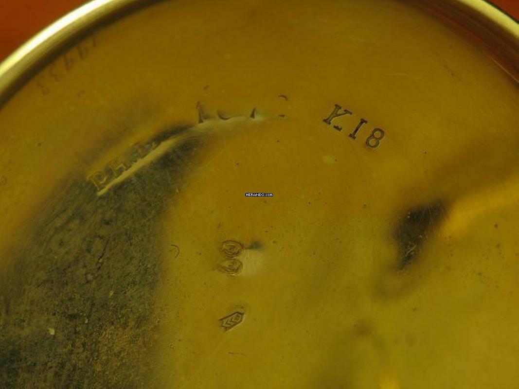 Thumbnail von 18kt 750 Gold Open Face Taschenuhr Viertel-repetition </h1>