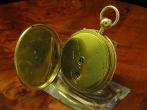 Thumbnail von 18kt 750 Gold Open Face Taschenuhr Viertel-repetition </h1>