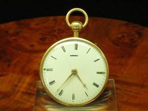 Thumbnail von 18kt 750 Gold Open Face Taschenuhr Viertel-repetition </h1>