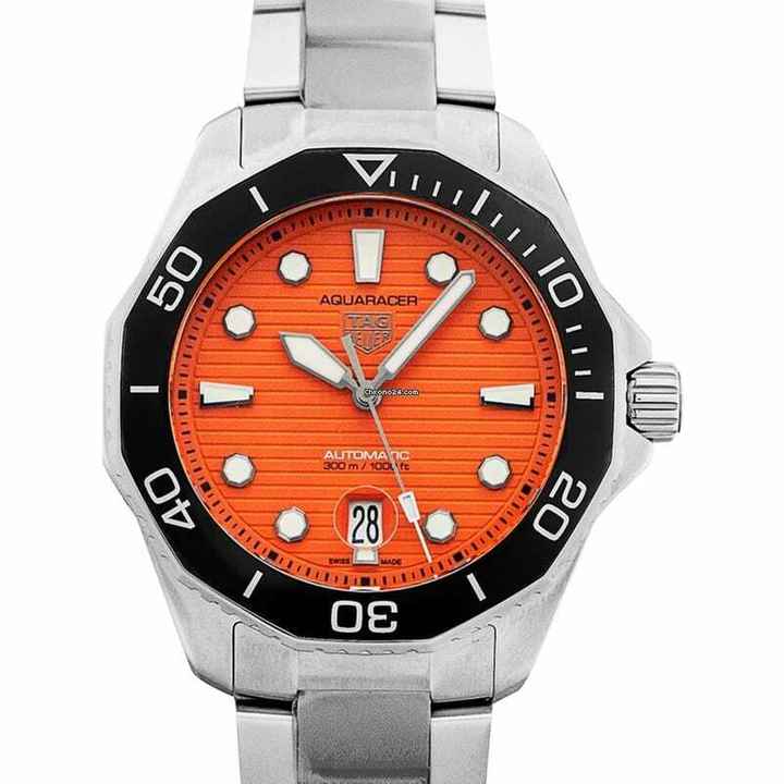  TAG Heuer Aquaracer WBP201F.BA0632 - Aquaracer Automatic Orange Dial Stainless Steel Men's Watch </h1> 