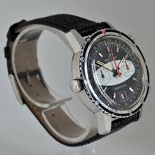 Thumbnail von Breitling Chrono-Matic 2110 automatic Panda black dial 1970's </h1>