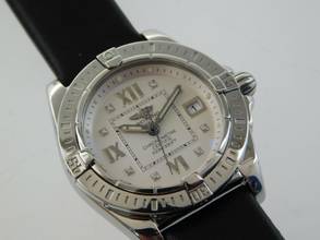 Thumbnail von Breitling Galactic 32 Cockpit Lady / Galactic 32 mit Diamantzifferblatt und allen original Papieren </h1>