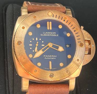  Panerai PAM00671 Special Edition Submersible BRONZO Blue 47mm NEU B + P 12/2017  