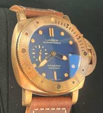 Thumbnail von Panerai PAM00671 Special Edition Submersible BRONZO Blue 47mm NEU B + P 12/2017