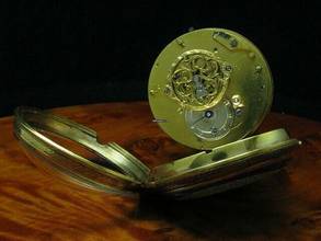 Thumbnail von Leton Messing Open Face Spindeltaschenuhr Mit Schnecke & Kette </h1>