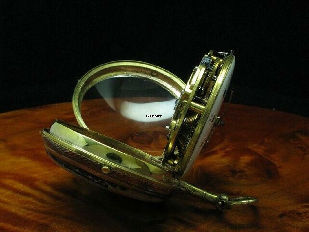 Thumbnail von Leton Messing Open Face Spindeltaschenuhr Mit Schnecke & Kette </h1>