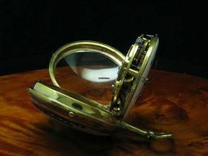 Thumbnail von Leton Messing Open Face Spindeltaschenuhr Mit Schnecke & Kette </h1>