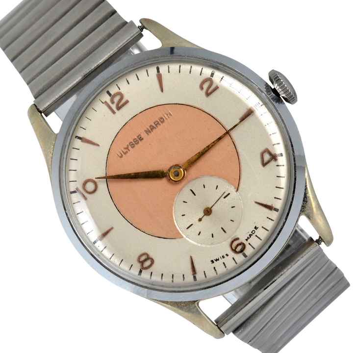  Ulysse Nardin Classic Jumbo salmon dial very rare 1940's </h1> 