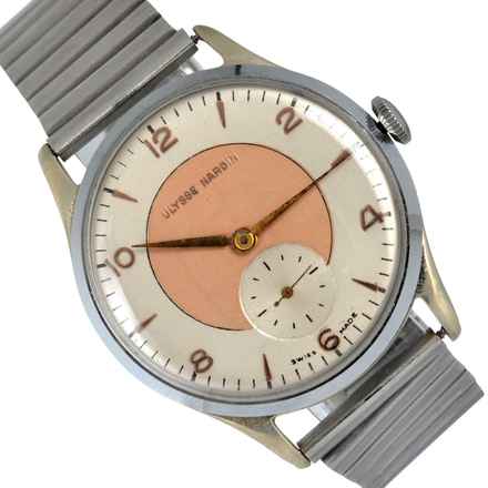  Ulysse Nardin Classic Jumbo salmon dial very rare 1940's </h1> 