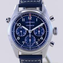Thumbnail von Longines Spirit Chronograph Automatic 42mm Leder + Stahlband blue dial B+P Top 2022