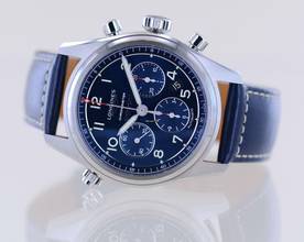 Thumbnail von Longines Spirit Chronograph Automatic 42mm Leder + Stahlband blue dial B+P Top 2022