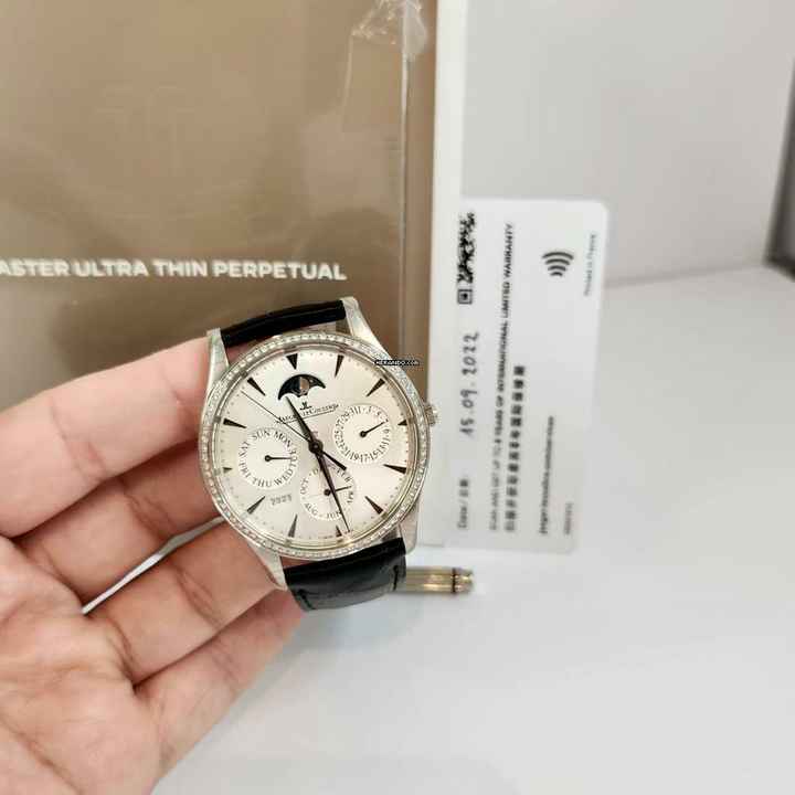  Jaeger-LeCoultre Master Ultra Thin Perpetual Calendar Moon Ouro Branco Diamantes 2022 