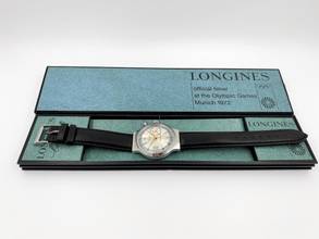Thumbnail von Longines Conquest Munich 1972 Valjoux 234 original Box & Extract