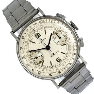  Rolex Chronograph 3484 Antimagnetic silver dial 1937’s </h1> 