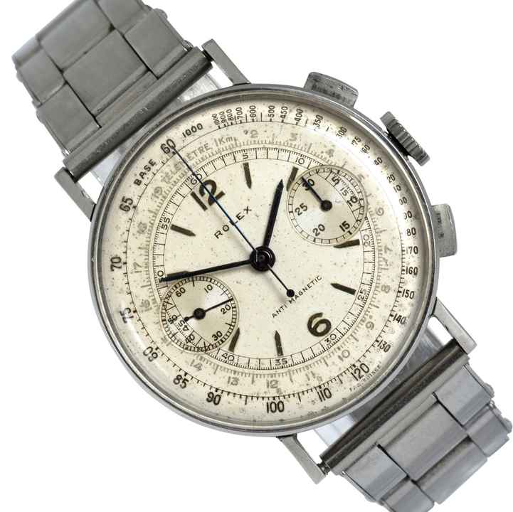  Rolex Chronograph 3484 Antimagnetic silver dial 1937’s </h1> 