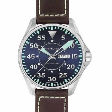  Hamilton H64715545 - Khaki Aviation Automatic Blue Dial Stainless Steel Men's Watch </h1> 