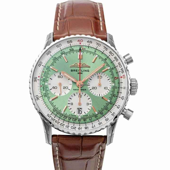  Breitling Navitimer AB0139211L1P1 - Navitimer Automatic Green Dial Stainless Steel Men's Watch </h1> 