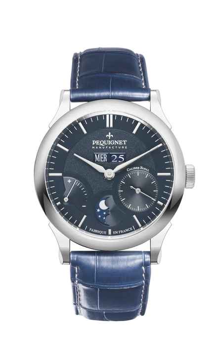  Pequignet Paris Royale Blue Moonphase Day-Date 