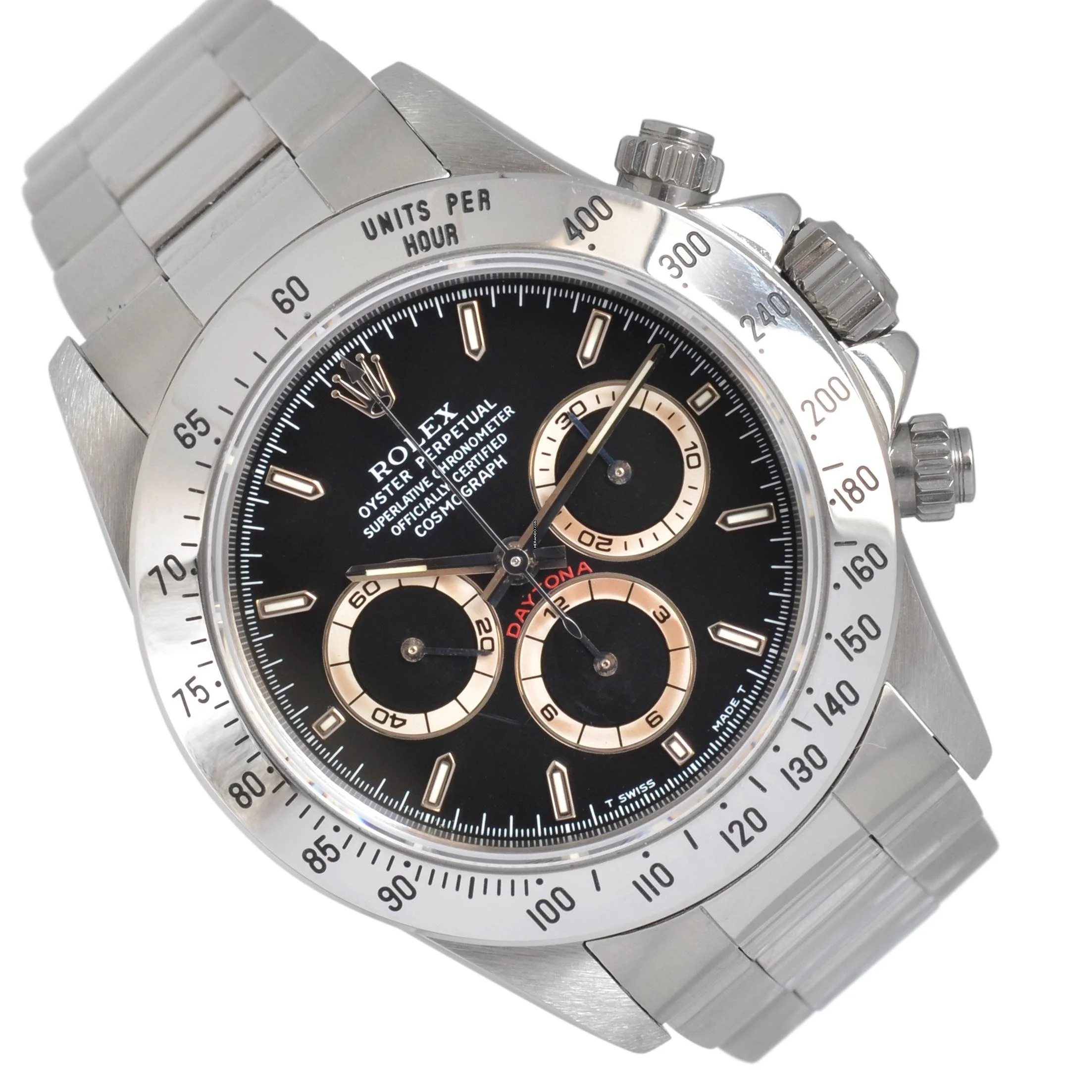 Rolex Daytona 16520 by Patrizzi T66 Series black dial NEW NOS Full Set 1997’s </h1>