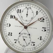 Thumbnail von Ulysse Nardin Taschenuhr Beobachtungschronometer Rattrapante um 1955 </h1>