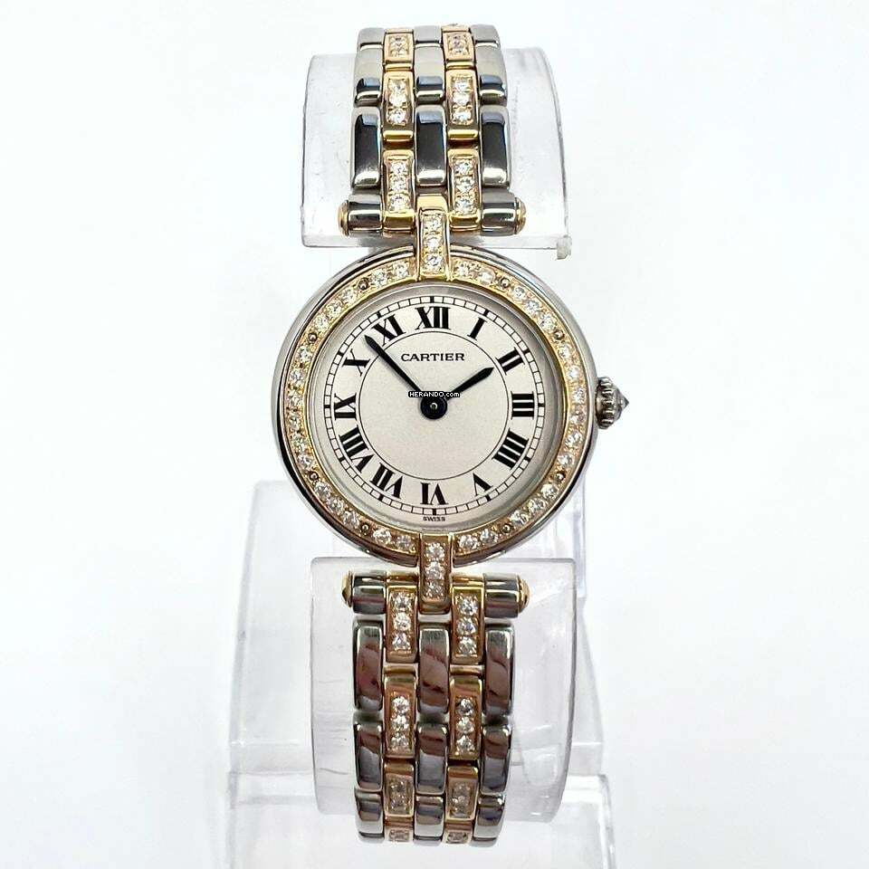 Cartier Panthère VENDOME 24mm 2 Row Gold 0.80TCW Diamond Watch </h1>