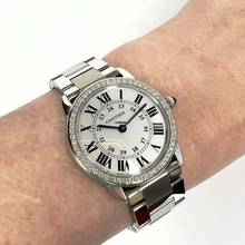 Thumbnail von Cartier Ronde Solo de Cartier 29mm Quartz Steel 0.45TCW DIAMOND Watch </h1>