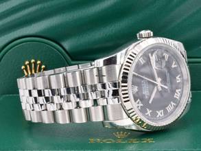 Thumbnail von Rolex Datejust 36 Black Roman Dial - Full Set 36mm