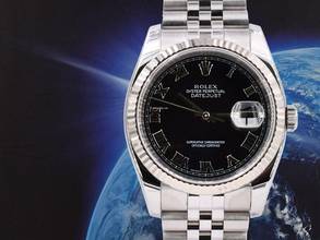Thumbnail von Rolex Datejust 36 Black Roman Dial - Full Set 36mm