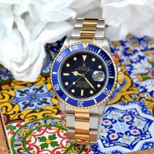 Thumbnail von Rolex Submariner Date 16803 blue dial Full Set 1988’s </h1>