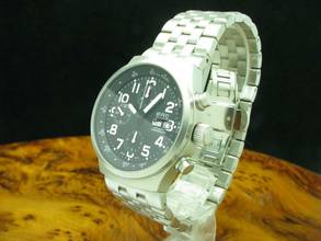 Thumbnail von BWC-Swiss Aviator Edelstahl Automatic Herrenuhr / Kaliber Eta 7750 / Ref 20012 </h1>